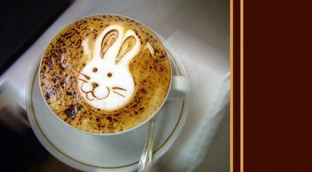 Bunny art coffee