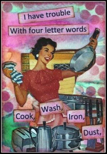 Problem Words: Cook, Wash, Iron, Dust