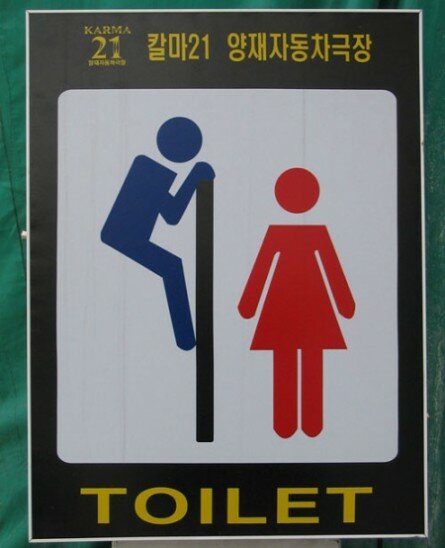 Funny toilet sign