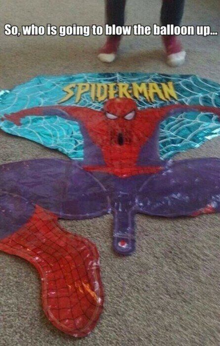 Funny Spiderman Balloon