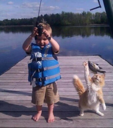 Fishing kid