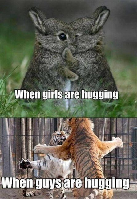 Girls Hugs versus Boys Hugs