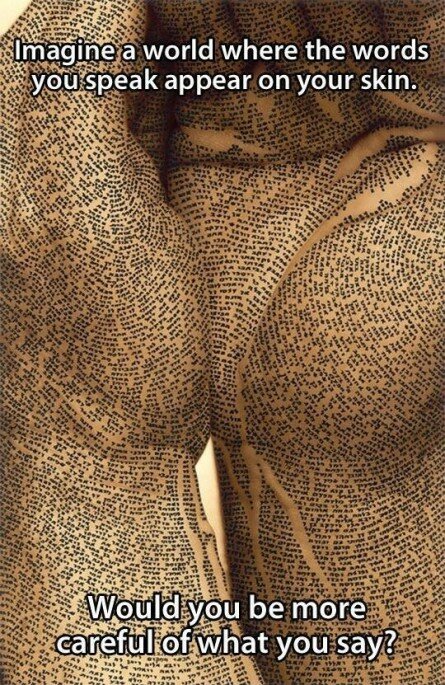 Imagine a world where the words you speak appear on your skin