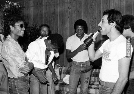 Michael Jackson and Freddie Mercury hanging out