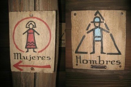 Creative restroom signs