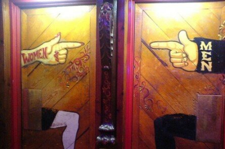 Creative restroom signs