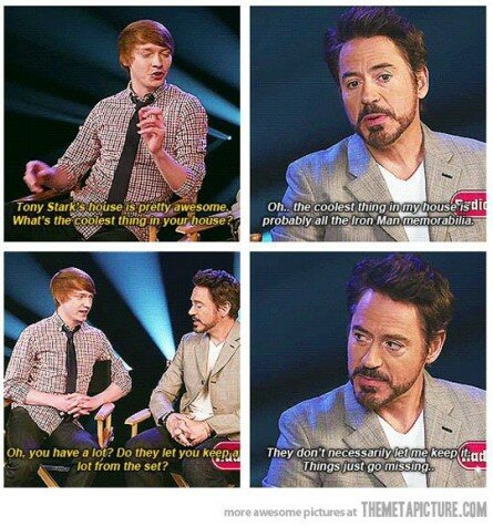 Robert Downey Jr. always funny