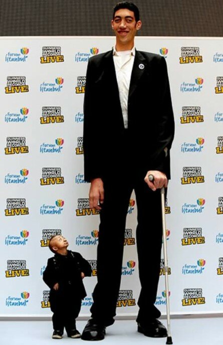 Shortest man meets the tallest man in the world