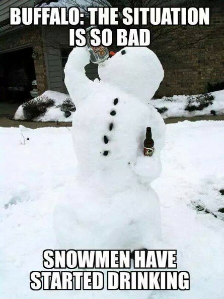 Snowmen started drinking in Buffalo