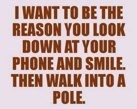 The reason why you walk into a pole