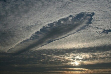 Strange shape clouds