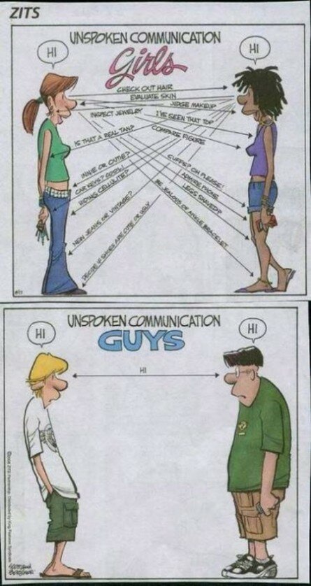 Unspoken Communication Girls versus Guys