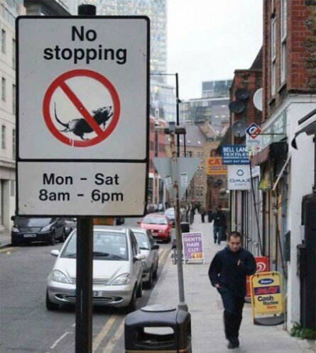 Funny road sign